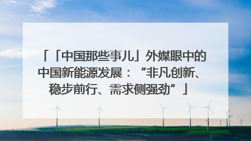 「中国那些事儿」外媒眼中的中国新能源发展：“非凡创新、稳步前行、需求侧强劲”