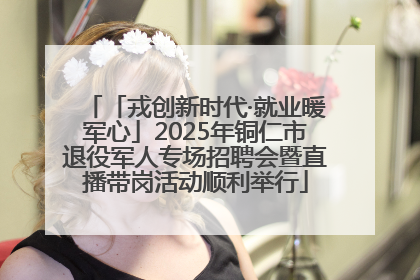「戎创新时代·就业暖军心」2025年铜仁市退役军人专场招聘会暨直播带岗活动顺利举行
