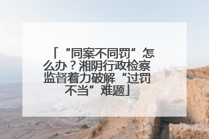 “同案不同罚”怎么办？湘阴行政检察监督着力破解“过罚不当”难题
