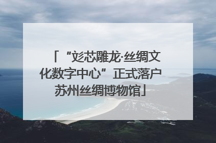 “彣芯雕龙·丝绸文化数字中心”正式落户苏州丝绸博物馆