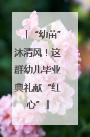 “幼苗”沐清风！这群幼儿毕业典礼献“红心”