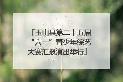 玉山县第二十五届“六一”青少年综艺大赛汇报演出举行