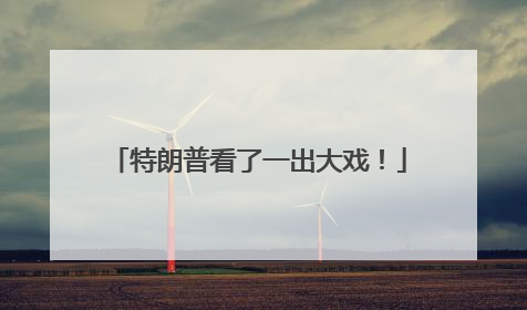 特朗普看了一出大戏！