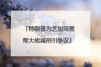 特朗普为芝加哥黑帮大佬减刑引争议