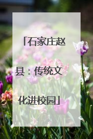 石家庄赵县：传统文化进校园