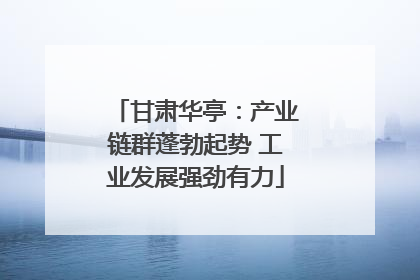 甘肃华亭：产业链群蓬勃起势 工业发展强劲有力