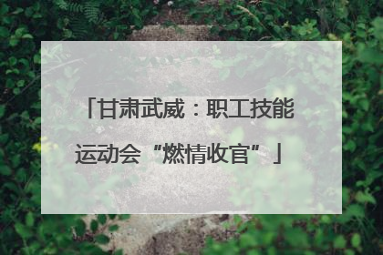 甘肃武威：职工技能运动会“燃情收官”