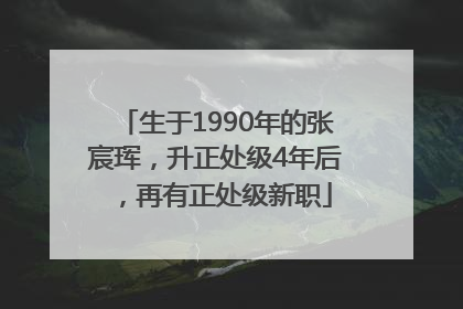 生于1990年的张宸珲，升正处级4年后，再有正处级新职