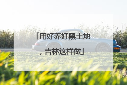 用好养好黑土地，吉林这样做