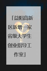 益阳高新区新增一家省级大学生创业指导工作室