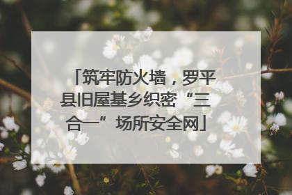 筑牢防火墙，罗平县旧屋基乡织密“三合一”场所安全网