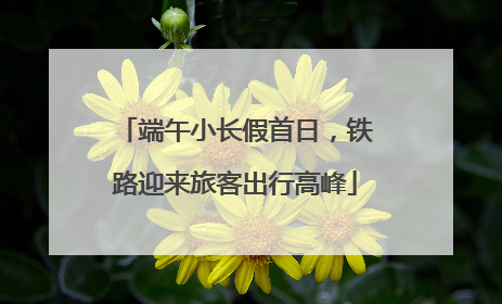 端午小长假首日，铁路迎来旅客出行高峰