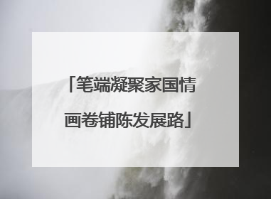 笔端凝聚家国情  画卷铺陈发展路
