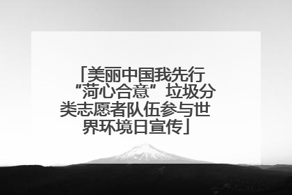 美丽中国我先行 “菏心合意”垃圾分类志愿者队伍参与世界环境日宣传