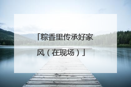 粽香里传承好家风（在现场）