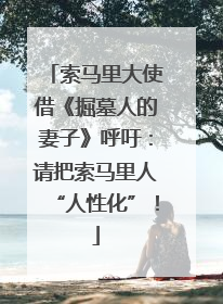 索马里大使借《掘墓人的妻子》呼吁：请把索马里人“人性化”！
