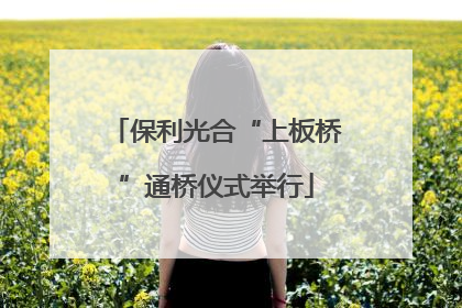 保利光合“上板桥”通桥仪式举行