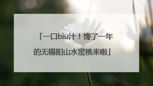 一口biu汁！馋了一年的无锡阳山水蜜桃来啦