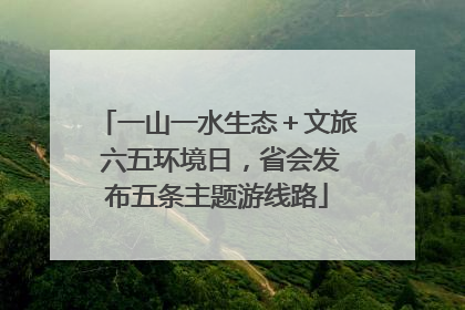 一山一水生态＋文旅 六五环境日，省会发布五条主题游线路
