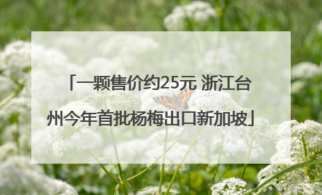 一颗售价约25元 浙江台州今年首批杨梅出口新加坡