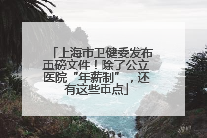 上海市卫健委发布重磅文件！除了公立医院“年薪制”，还有这些重点