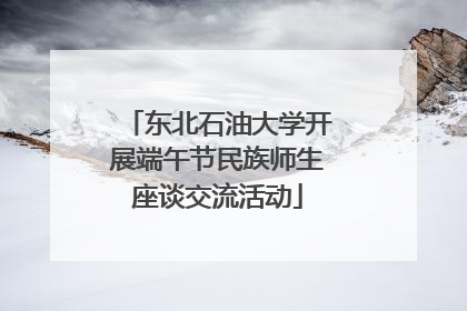 东北石油大学开展端午节民族师生座谈交流活动
