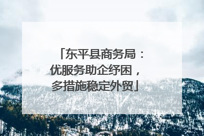 东平县商务局：优服务助企纾困，多措施稳定外贸
