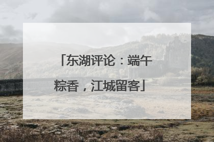东湖评论：端午粽香，江城留客