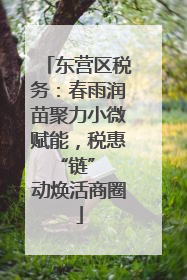 东营区税务：春雨润苗聚力小微赋能，税惠 “链” 动焕活商圈