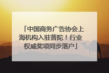 中国商务广告协会上海机构入驻普陀！行业权威奖项同步落户
