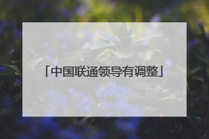 中国联通领导有调整