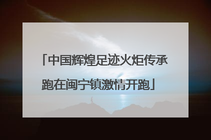 中国辉煌足迹火炬传承跑在闽宁镇激情开跑