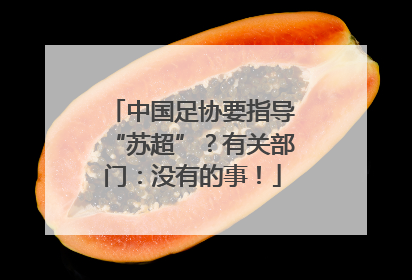 中国足协要指导“苏超”？有关部门：没有的事！