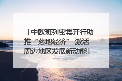 中欧班列密集开行助推“落地经济” 激活周边地区发展新动能
