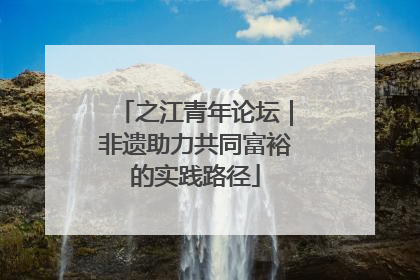 之江青年论坛｜非遗助力共同富裕的实践路径