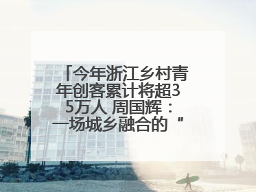 今年浙江乡村青年创客累计将超35万人 周国辉：一场城乡融合的“双向奔赴”