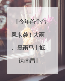 今年首个台风来袭！大雨、暴雨马上抵达南昌