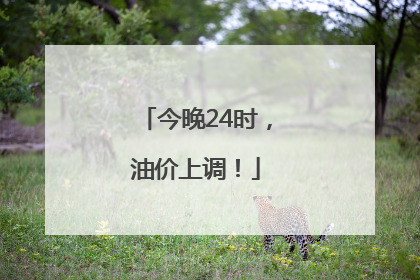 今晚24时，油价上调！