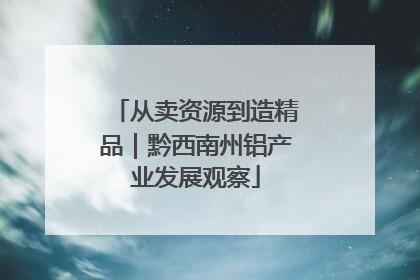 从卖资源到造精品｜黔西南州铝产业发展观察