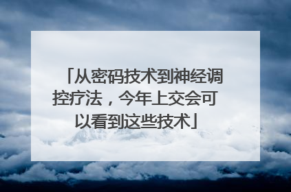 从密码技术到神经调控疗法，今年上交会可以看到这些技术