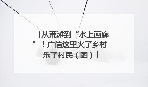 从荒滩到“水上画廊”！广信这里火了乡村 乐了村民（图）