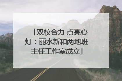 双校合力 点亮心灯：丽水新和两地班主任工作室成立