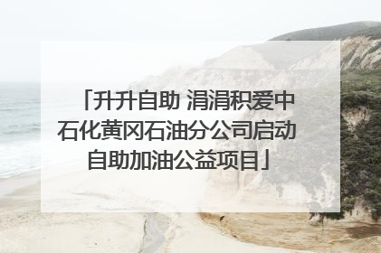 升升自助 涓涓积爱中石化黄冈石油分公司启动自助加油公益项目