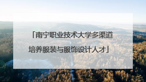 南宁职业技术大学多渠道培养服装与服饰设计人才
