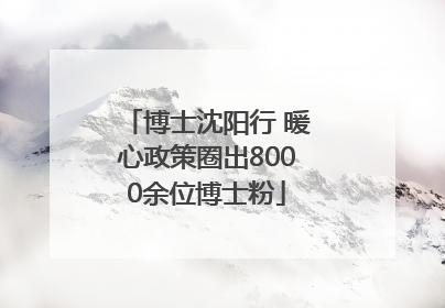 博士沈阳行 暖心政策圈出8000余位博士粉
