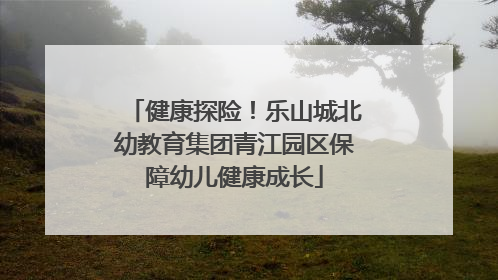 健康探险！乐山城北幼教育集团青江园区保障幼儿健康成长