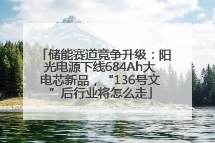 储能赛道竞争升级：阳光电源下线684Ah大电芯新品，“136号文”后行业将怎么走