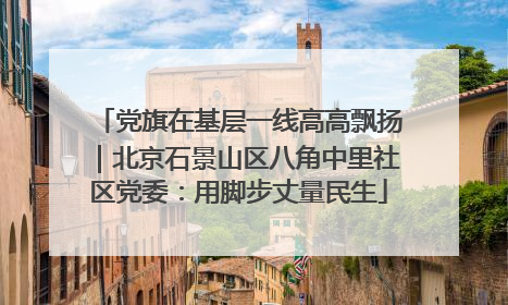 党旗在基层一线高高飘扬｜北京石景山区八角中里社区党委：用脚步丈量民生