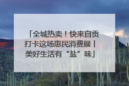 全城热卖！快来自贡打卡这场惠民消费展丨美好生活有“盐”味