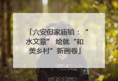 六安但家庙镇：“水文章” 绘就“和美乡村”新画卷